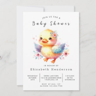 Rustic Online Duck Baby Shower Invitation