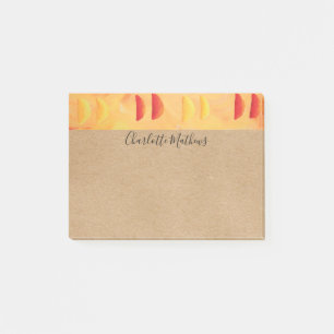 Rustic Orange and Lemons Citrus Personalized Post-it Notes