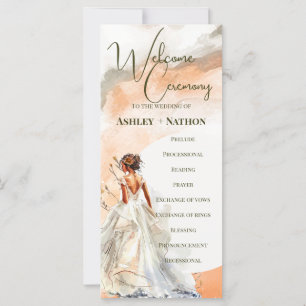 Rustic Orange Boho sunset Summer Wedding Ceremony 