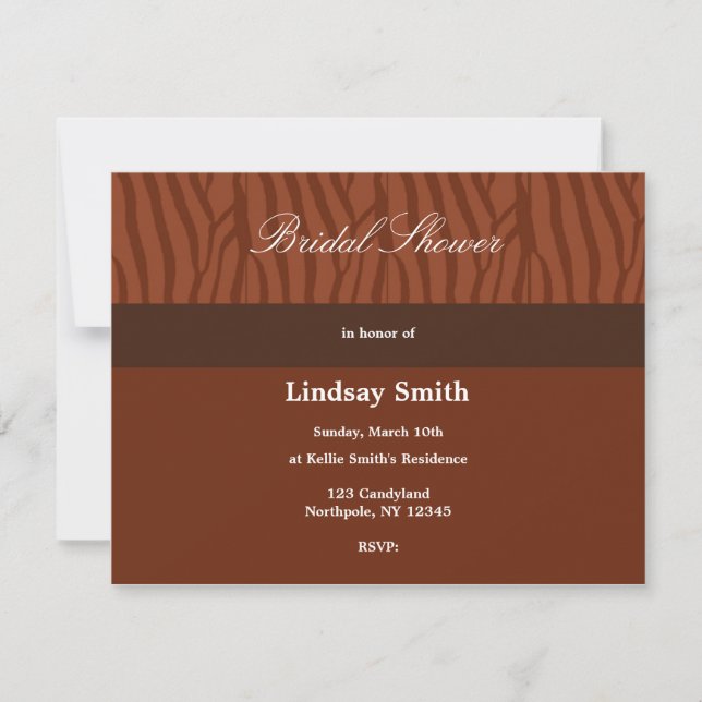 Rustic Orange Bridal Shower Invitation (Front)