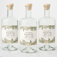 Rustic orange citrus botanical bridal shower party
