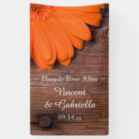 Rustic Orange Daisy and Barn Wood Country Wedding