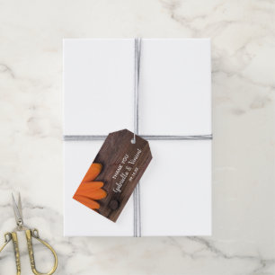 Rustic Orange Daisy Country Barn Wedding Favour Ta Gift Tags