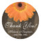 Rustic Orange Daisy Wedding Thank You Sticker