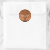 Rustic Orange Oak Tree Wedding Favour Label (Bag)