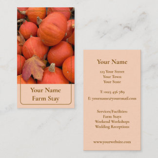 Rustic Orange Pumpkin Business Card
