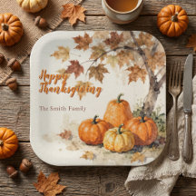 Rustic Orange Pumpkins Autumn Leaves Thanksgiving