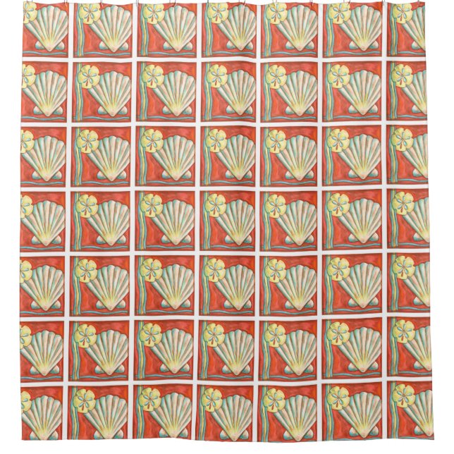 Rustic Orange Seashells (Front)