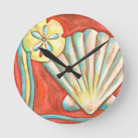 Rustic Orange Seashells