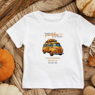 Rustic Orange Truck Little Pumpkin Baby Shower T-Shirt