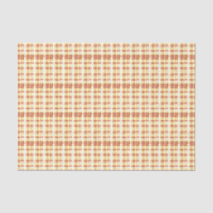 Rustic Orange Waffle Plaid Modern Farmhouse Tissue Paper