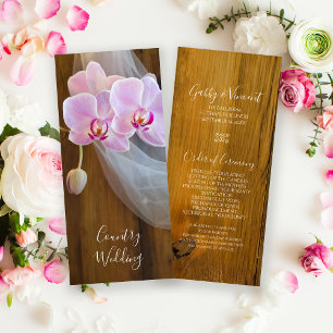 Rustic Orchid Elegance Country Wedding Program