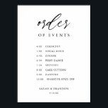 Rustic Order of Events Wedding Day Timeline  Foam  Poster<br><div class="desc">Rustic Order of Events Wedding Day Timeline  Sign
Engagement Celebration Decorations</div>
