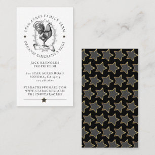 Rustic Organic Chicken Fresh Organic Eggs Business Business Card