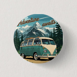 Rustic Outdoor Adventure Gift 1 Inch Round Button