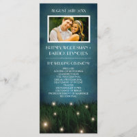 Rustic Outdoor Garden Firefly Wedding Programs