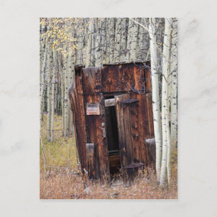 Rustic Outhouse in the Aspen St Elmo Colorado Postcard