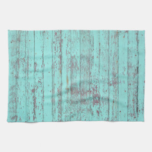 rustic painted wood kitchen towel