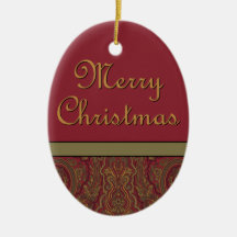 Rustic Paisley Merry Christmas
