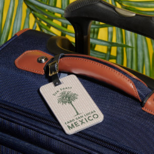 Rustic Palm Tree Luggage Tag