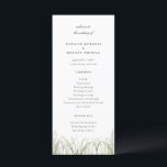 Rustic Pampas Grass Wedding Program<br><div class="desc">Rustic Watercolor Pampas Grass,  wedding program.</div>