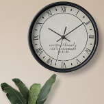 Rustic Paper 1st Wedding Anniversary Wall Clock<br><div class="desc">Celebrate your first wedding anniversary with a rustic parchment paper clock with roman numerals. Just add your names and wedding date and hang it on your wall.</div>
