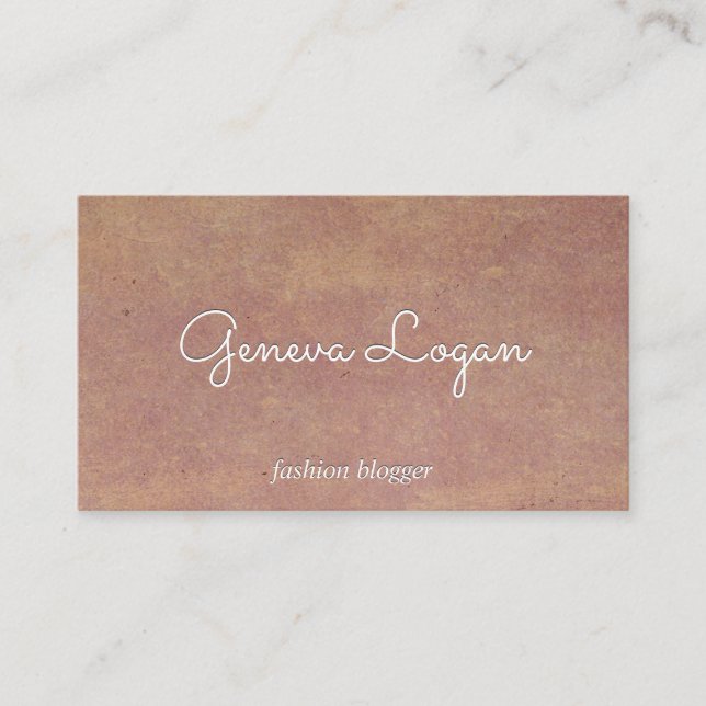 Rustic Paper Texture Background Business Card (Front)
