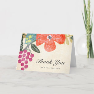 Rustic Paradise Mariage Carte de remerciements