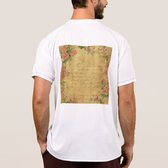 rustic,Parchement,worn,floral,letters,vintage,vict T-Shirt