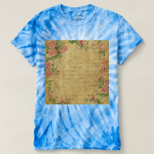 rustic,Parchement,worn,floral,letters,vintage,vict T-shirt