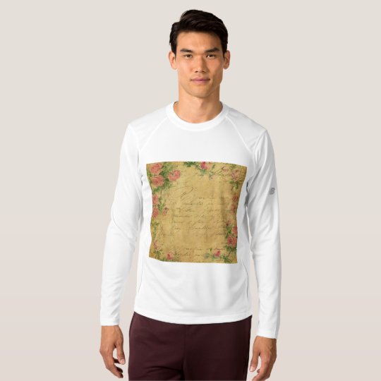 rustic,Parchement,worn,floral,letters,vintage,vict T-shirt