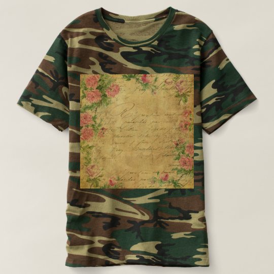 rustic,Parchement,worn,floral,letters,vintage,vict T-shirt