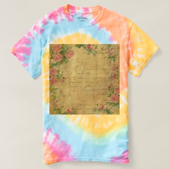 rustic,Parchement,worn,floral,letters,vintage,vict T-shirt