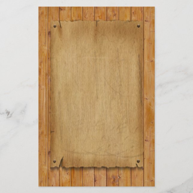 Rustic Parchment Stationery (Front)