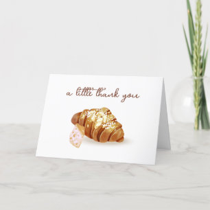 Rustic Paris Bakery Pastry Croissant Baby Shower Thank You Card