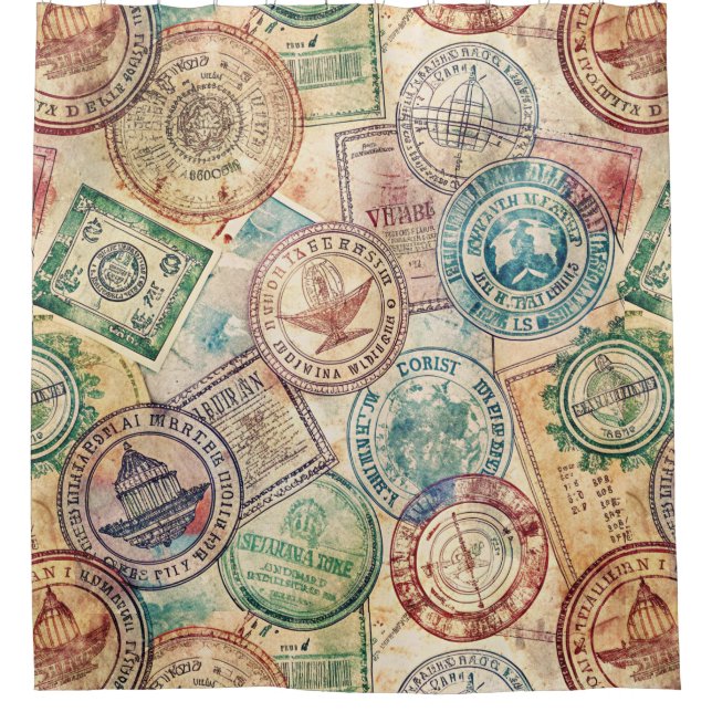 Rustic Passport Stamp Travel Pattern (1) (Front)