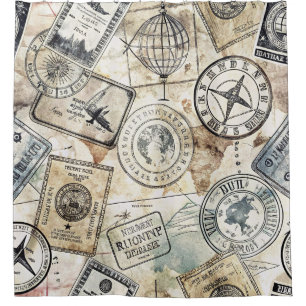 Rustic Passport Stamp Travel Pattern (4)