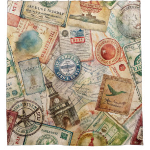 Rustic Passport Stamp Travel Pattern (5)