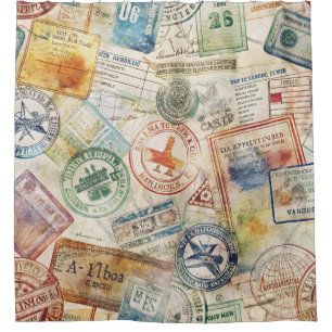 Rustic Passport Stamp Travel Pattern (6)
