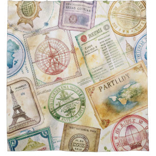Rustic Passport Stamp Travel Pattern (8)