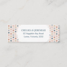 Rustic Pastel Polka Dot Custom Address Card