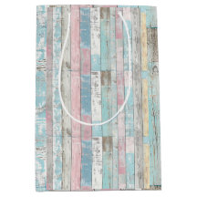 Rustic Pastel Wood Panel Gift Bag