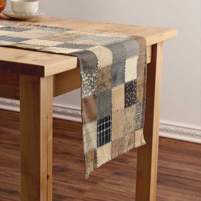 Rustic Patchwork Table Runner (In Situ)