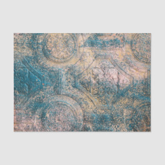 Rustic Patina Tissue Paper with Boho tones