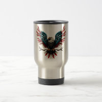 Rustic patriotic American/USA bald eagle