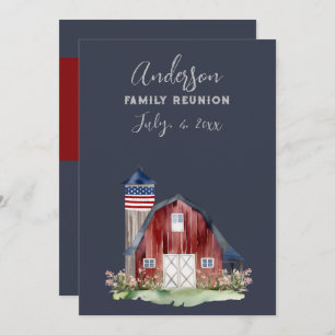 Rustic Patriotic Family Reunion  Invitation