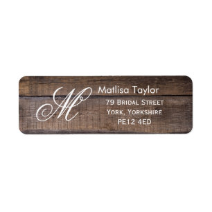 Rustic Pattern Monogram Script Custom 