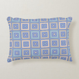 Rustic pattern of squares in patchwork style  accent pillow