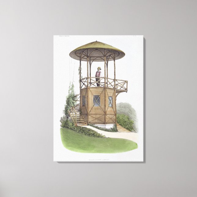 Rustic Pavilion at Marcilly, from 'Habitations Cha Canvas Print (Front)