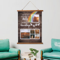 Rustic Paw Prints Personalized Pet Memorial Photo